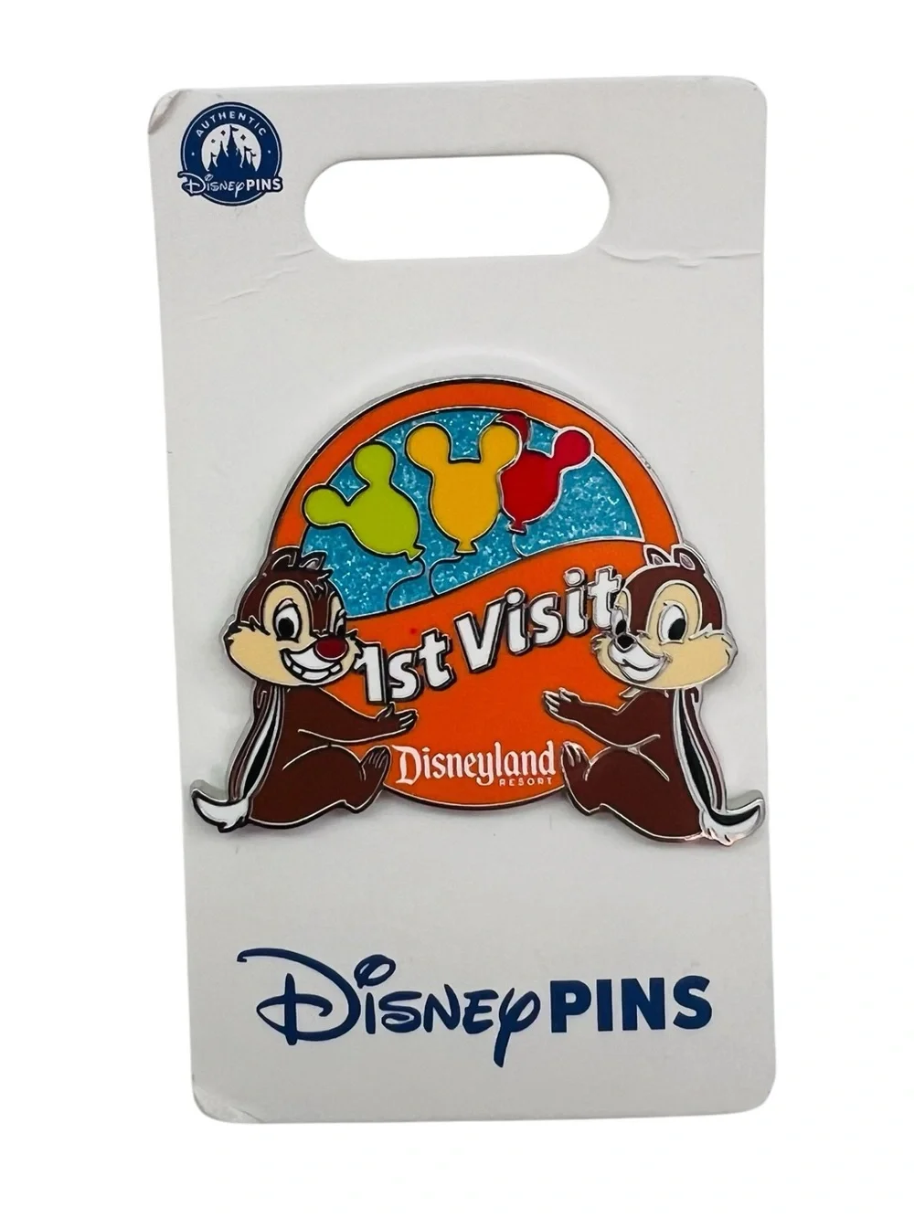 Disneyland Resort DLR 1st Visit Chip 'n' Dale Enamel Pin
